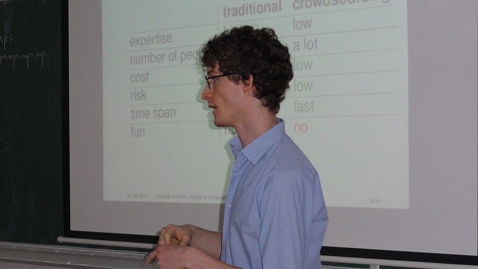 Presentation by the CL student Mathias Mueller at JSI