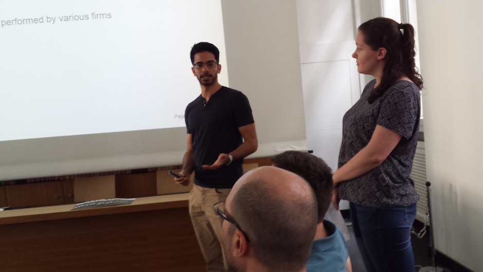 <p>Presentation by the MLTA students Albin Manikkuttyil and Livia Kissling (UZH)</p>